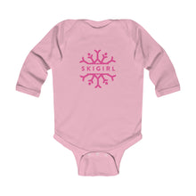 Infant Skigirl Long Sleeve Bodysuit - Pink Logo