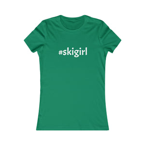 #skigirl Slogan Women's Favorite Tee