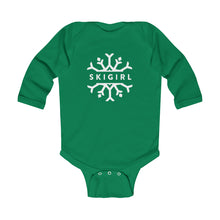 Infant Skigirl Long Sleeve Bodysuit - White Logo