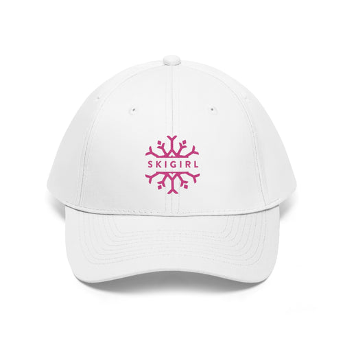 Skigirl Pink Logo Twill Hat - Pink Logo