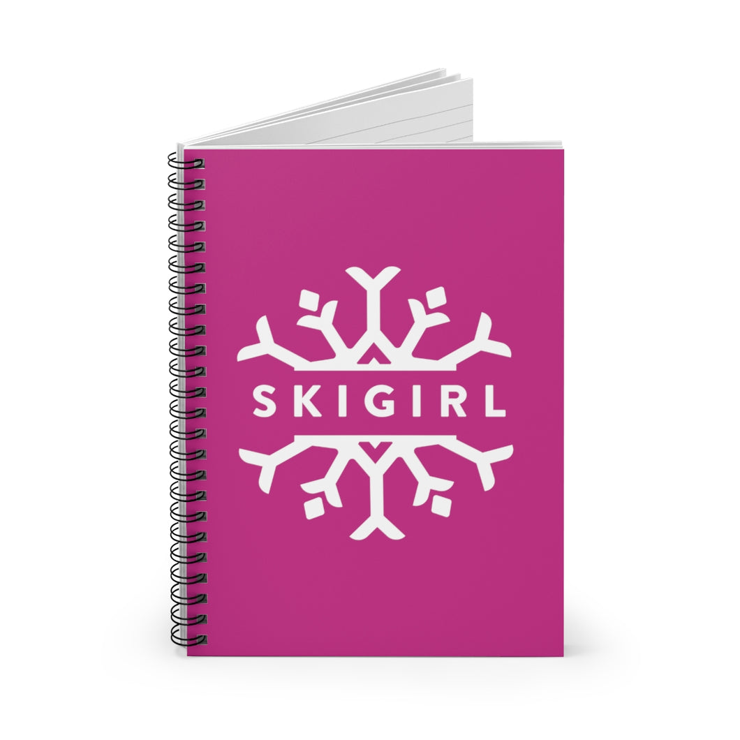 Skigirl Spiral Notebook - Ruled Line