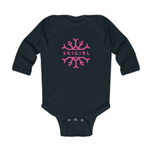 Infant Skigirl Long Sleeve Bodysuit - Pink Logo