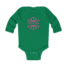 Infant Skigirl Long Sleeve Bodysuit - Pink Logo