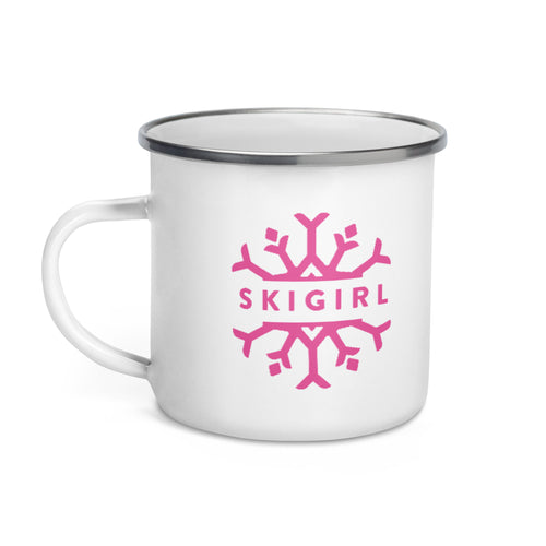 Skigirl Enamel Mug