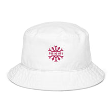 Skigirl Organic Bucket Hat - Pink Logo